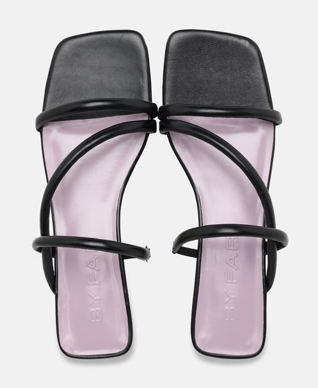 By Far Heeled sandals Morena black nappa leather