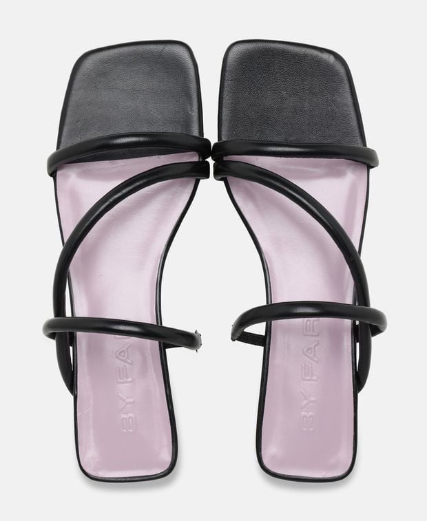 By Far Heeled sandals Morena black nappa leather