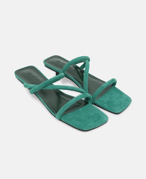 By Far Morena alpine Pumps Dark Green