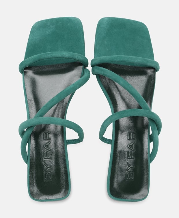 By Far Morena alpine Pumps Dark Green