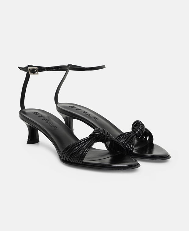 By Far Pumps Egon black creased calf leather