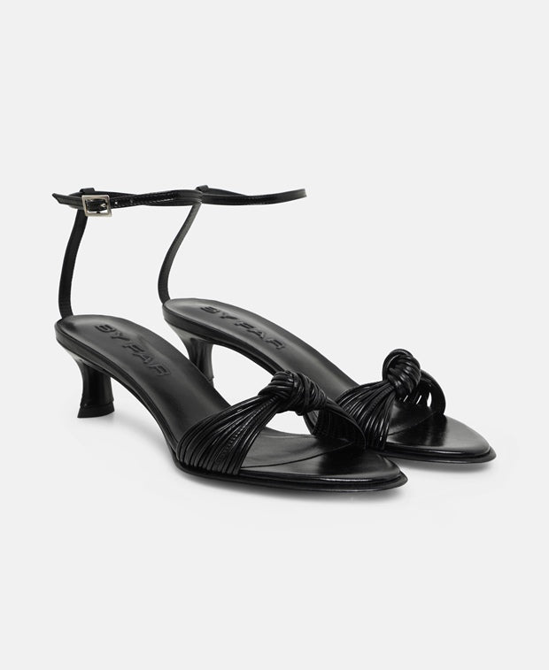 By Far Egon black creased calf leather Pumps
