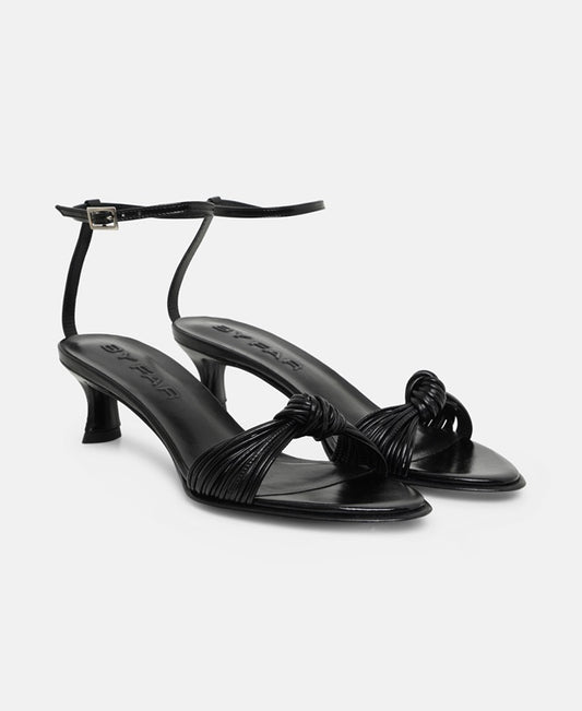 By Far Egon black creased calf leather Pumps