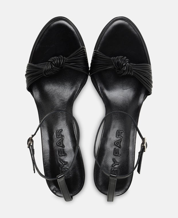 By Far Pumps Egon black creased calf leather