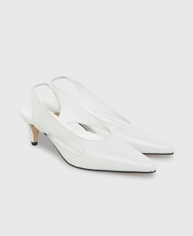 By Far Runa Slingback pumps White