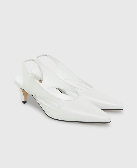 By Far Runa Slingback pumps White