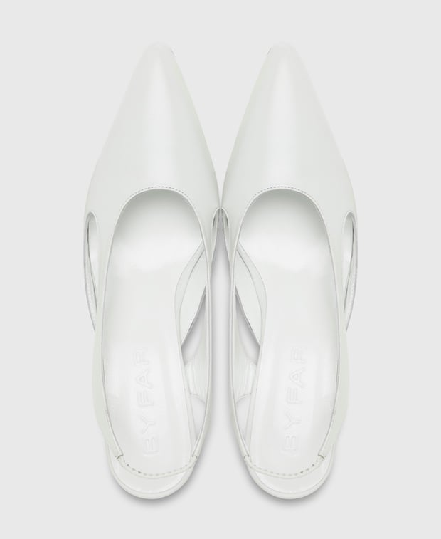 By Far Runa Slingback pumps White