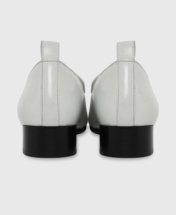 By Far Alfred burrata creased calf leather Pumps White