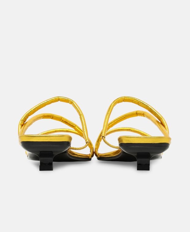 By Far Sandals Morena gold eel