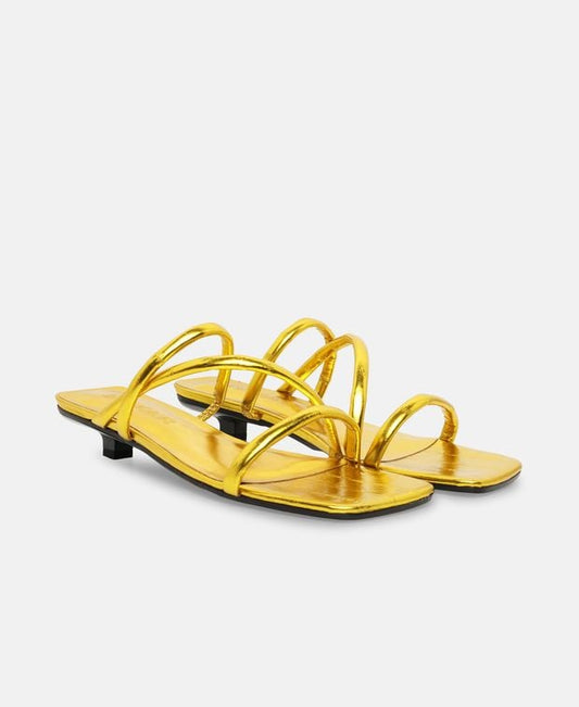 By Far Morena gold eel Sandals