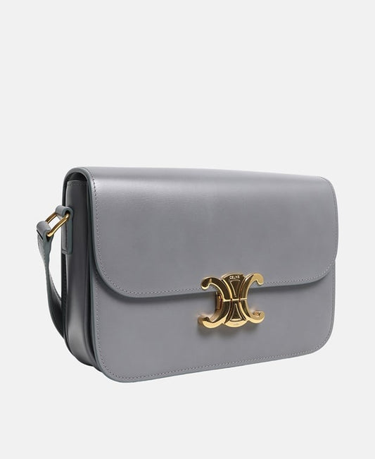 Celine Classique Leather cross body bag Medium Grey