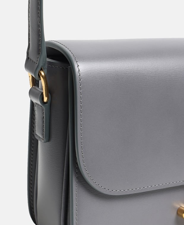 Celine Classique Leather cross body bag Medium Grey