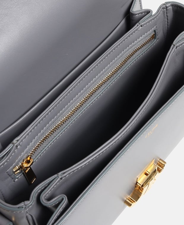 Celine Classique Leather cross body bag Medium Grey