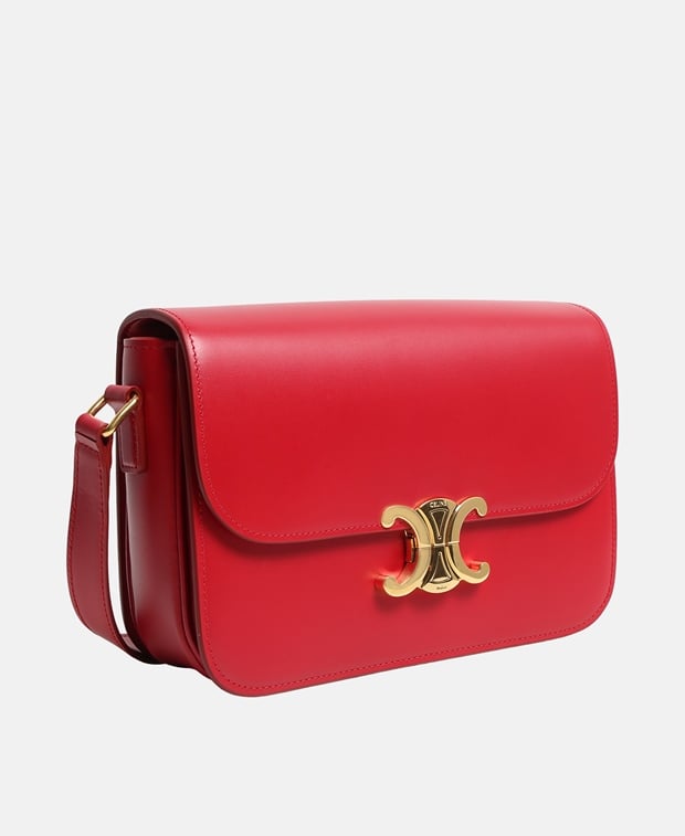 Celine Classique Leather cross body bag Dark Red