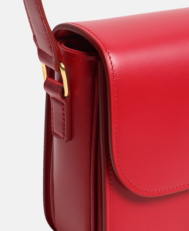Celine Classique Leather cross body bag Dark Red
