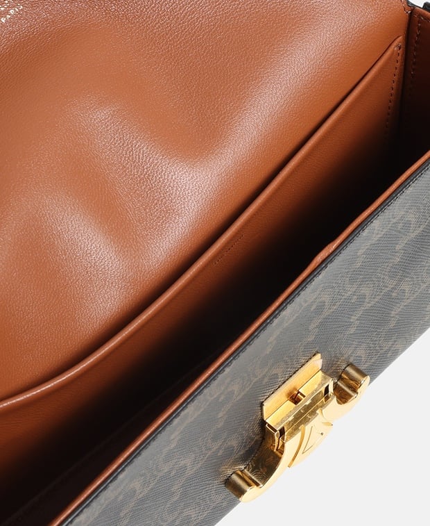 Celine Leather shoulder bag Black Coffee