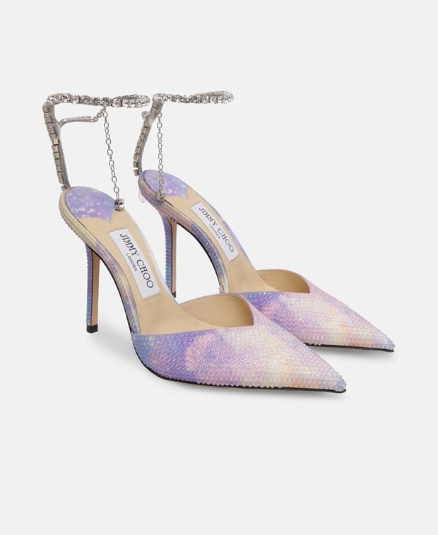 Jimmy Choo Saeda 100 Ankle strap pump Lilac