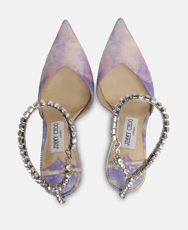 Jimmy Choo Saeda 100 Ankle strap pump Lilac