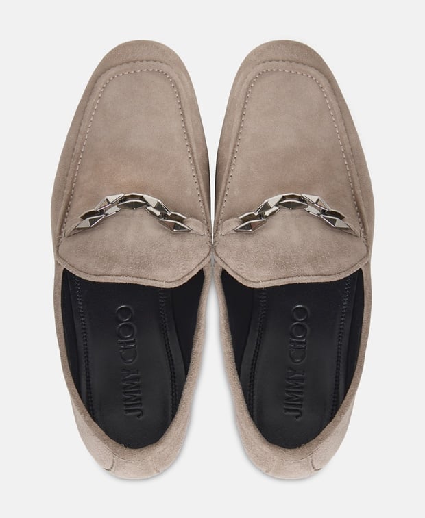 Jimmy Choo Msrti Reverse Loafers Dark Grey