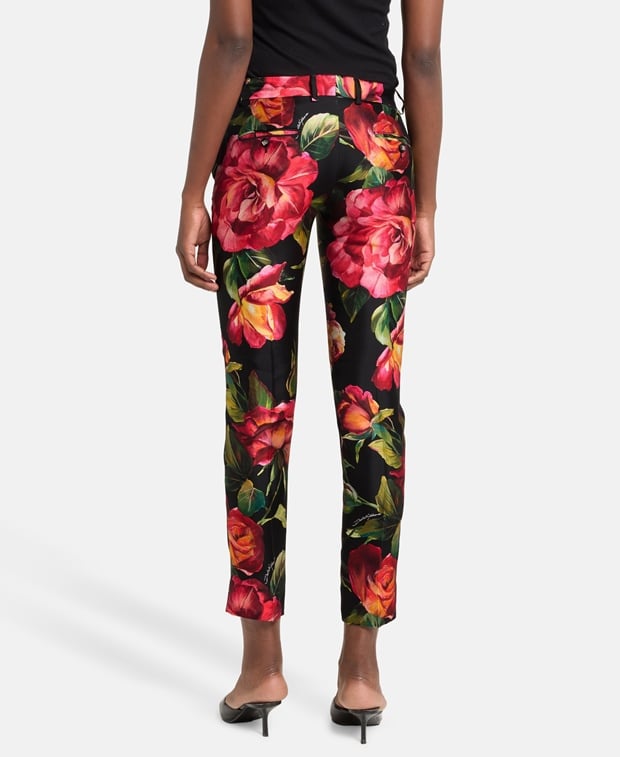 Dolce & Gabbana Silk trousers Rose