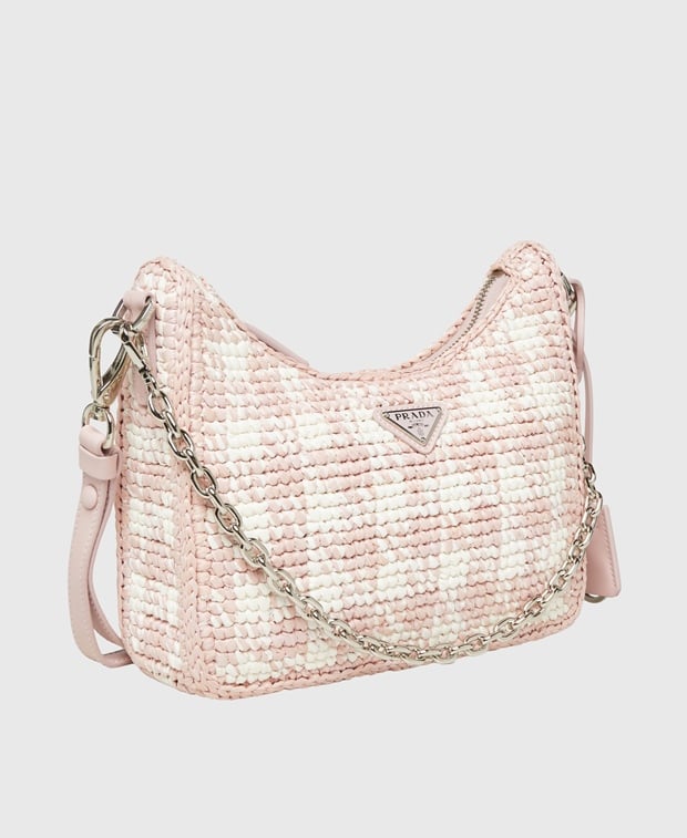 Prada Raffia bag Pink