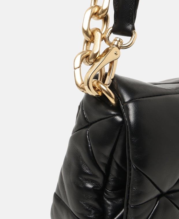 Prada System Nappa Patchwork Leather shoulder bag Black