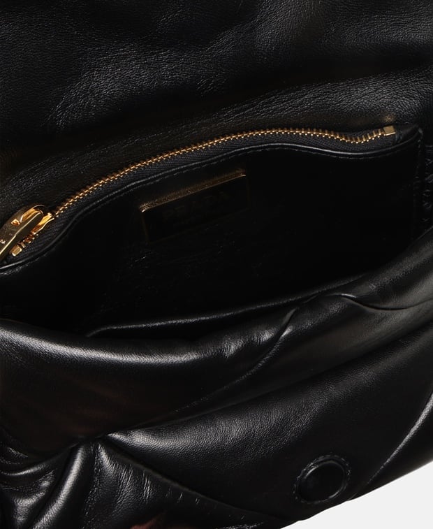 Prada System Nappa Patchwork Leather shoulder bag Black