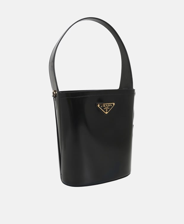 Prada Leather bucketbag Black