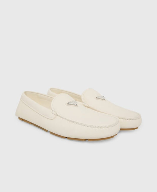 Prada Calzature Moccasins Ecru