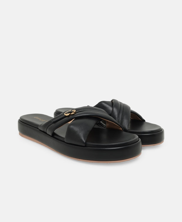 Gianvito Rossi Alima Slides Black