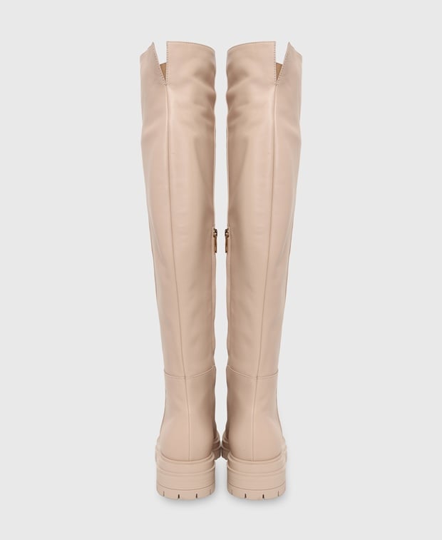 Gianvito Rossi Quinn Over-the-knee boots Soft Beige