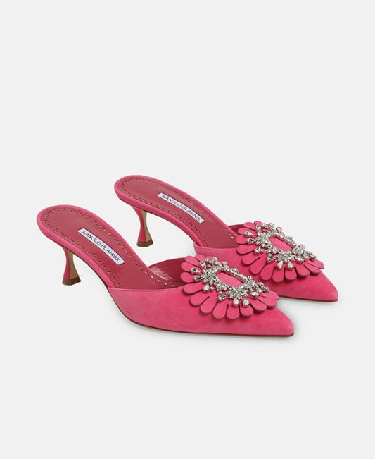 Manolo Blahnik Shogmu Mules Pink