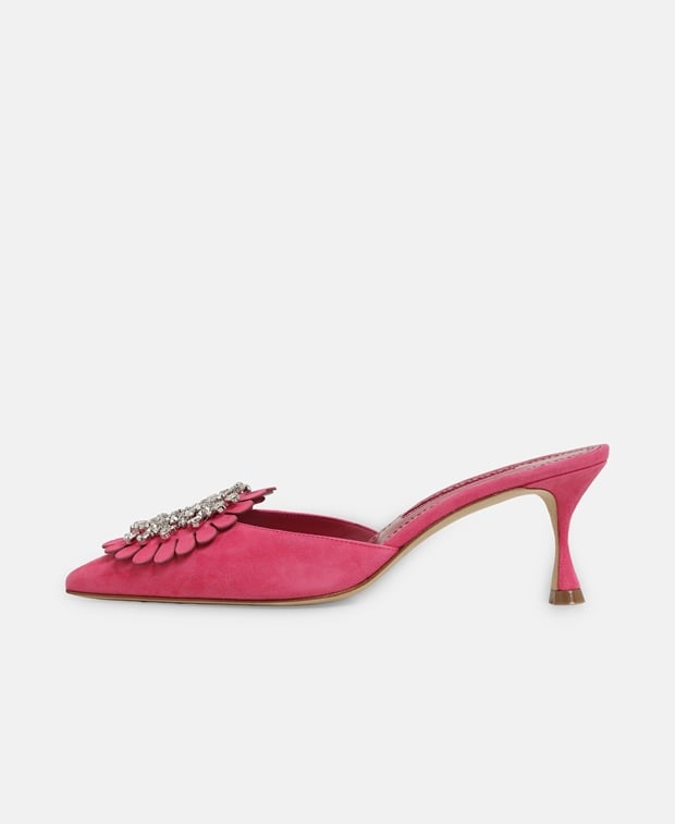 Manolo Blahnik Shogmu Mules Pink