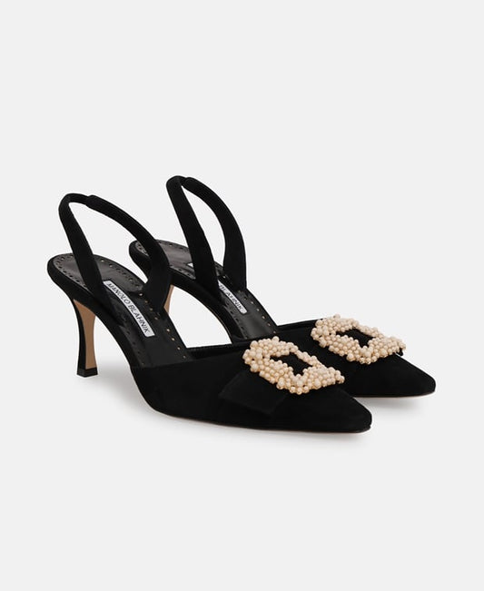 Manolo Blahnik Gibsli Slingback pumps Black