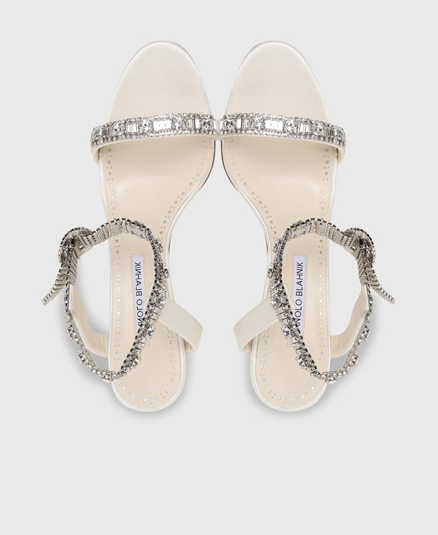 Manolo Blahnik Asasan Heeled sandals Oatmeal
