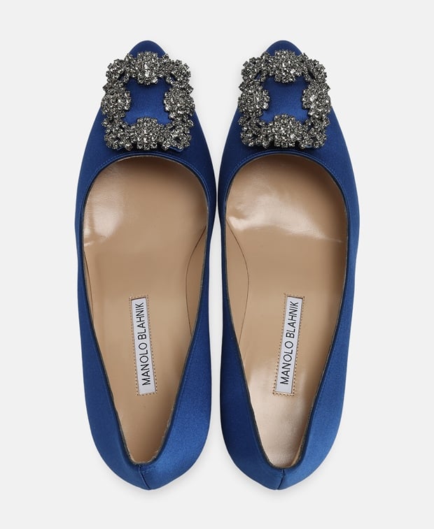 Manolo Blahnik Hangisi Pumps Royal Blue