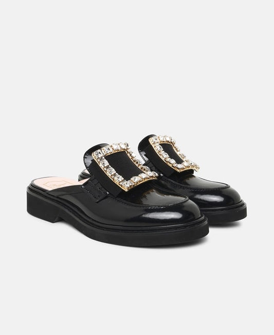 Roger Vivier Viv rangers strass Mules Black