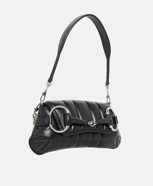 Gucci Horsebit Leather shoulder bag Black