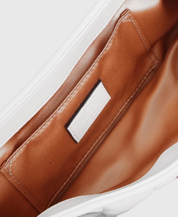 Gucci Horsebit Leather shoulder bag White