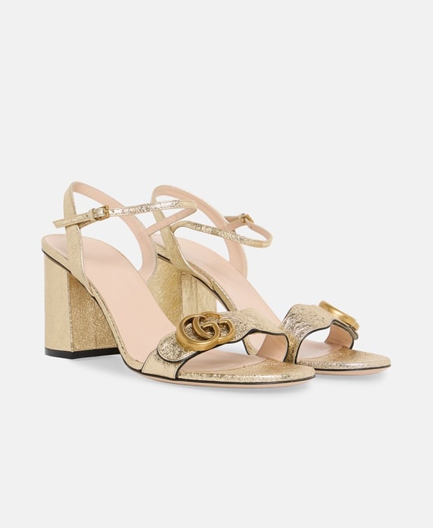 Gucci Marmont 75 Ankle strap sandals