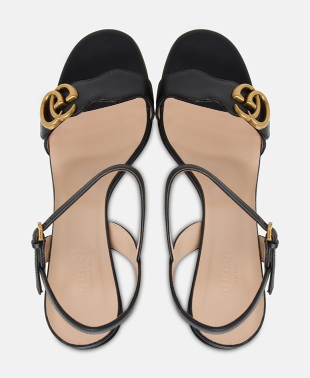 Gucci Marmont 75 Heeled sandals Black