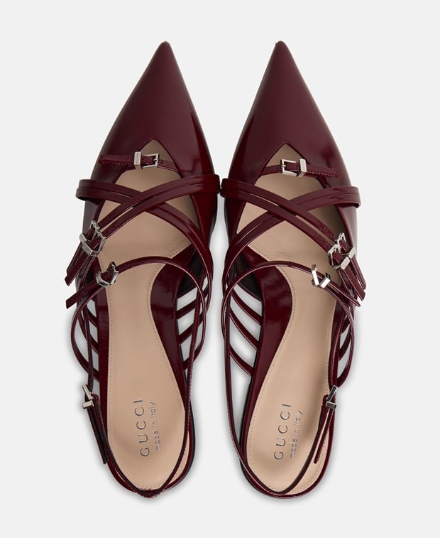 Gucci Slingback ballerina Burgundy