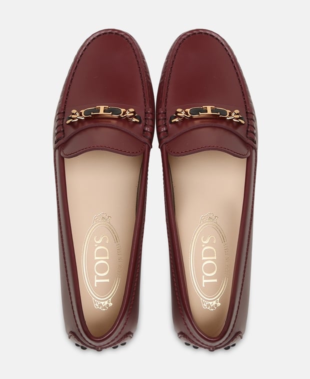 Tod's Catenina Loafers Burgundy