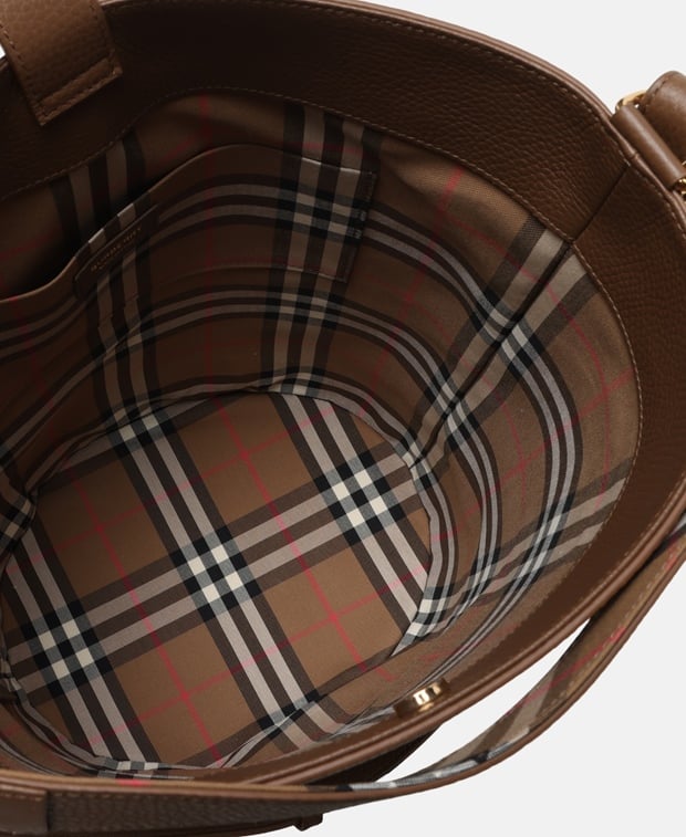 Burberry Leather bucketbag Dark Brown
