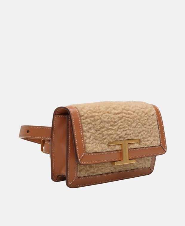 Tod's Leather cross body bag Soft Beige
