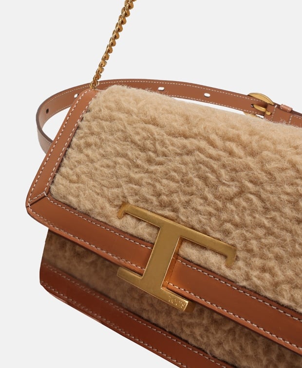 Tod's Leather cross body bag Soft Beige
