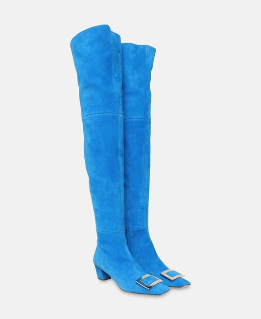 Roger Vivier Belle Over-the-knee boots Indigo