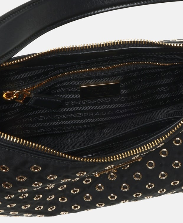 Prada AimÃÂ©e Leather shoulder bag Black