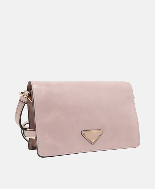 Prada Pattina Leather shoulder bag Mauve