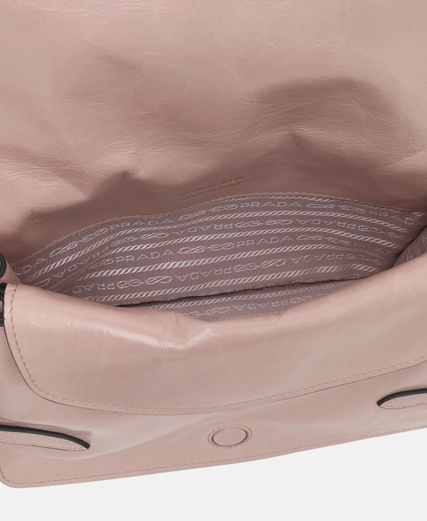 Prada Pattina Leather shoulder bag Mauve